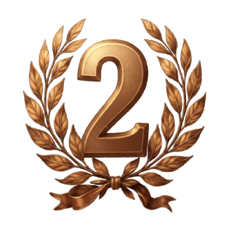 2 place winner badge